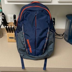 Patagonia Refugio 28L Backpack Smolder Blue Orange Accents